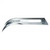 Aesculap BB542 - скальпель №12 D, лезвие, двусторонняя заточка, стерильное (уп. 100 шт)