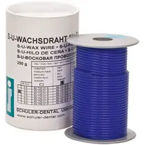 Schuler Dental S-U-WACHSDRAHT - восковая проволока синяя, твердая, 3,5 мм, катушка 250 г